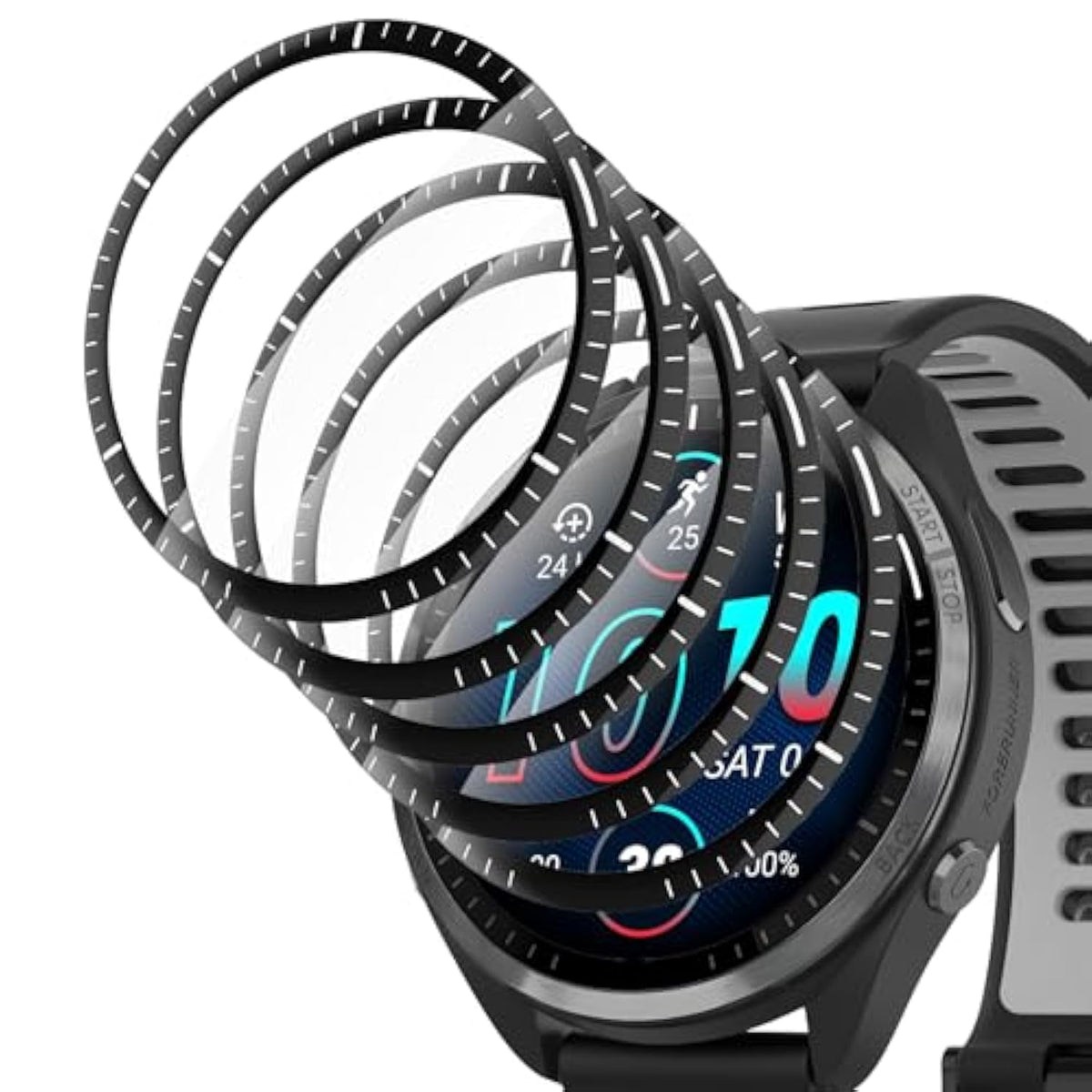 5-Pack Screen Protector Compatible With Garmin Forerunner 965 Smartwatch, Clear Tpu Protective Film, Anti-Scratch, Sensitive Touch, Anti-Bubble