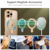 iPhone 16 Pro Case with Stand, Clear Magnetic Edge Plating, Invisible Ring Holder, Slim Protective Shockproof Kickstand Phone Case for iPhone 16 Pro 6.3 inch, Desert Titanium Gold