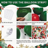 133 PCS Balloon Arch Garland Kit,Christmas Balloons Set-Xmas Red,Gold,Green,White,Gold Confets Elk Sleigh foil balloon Star and Candy cane for Christmas Decorations Party(Christmas-01)