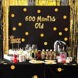 600 Months Old Gold Glitter Banner - 50Th Anniversary And Birthday Party Decorations
