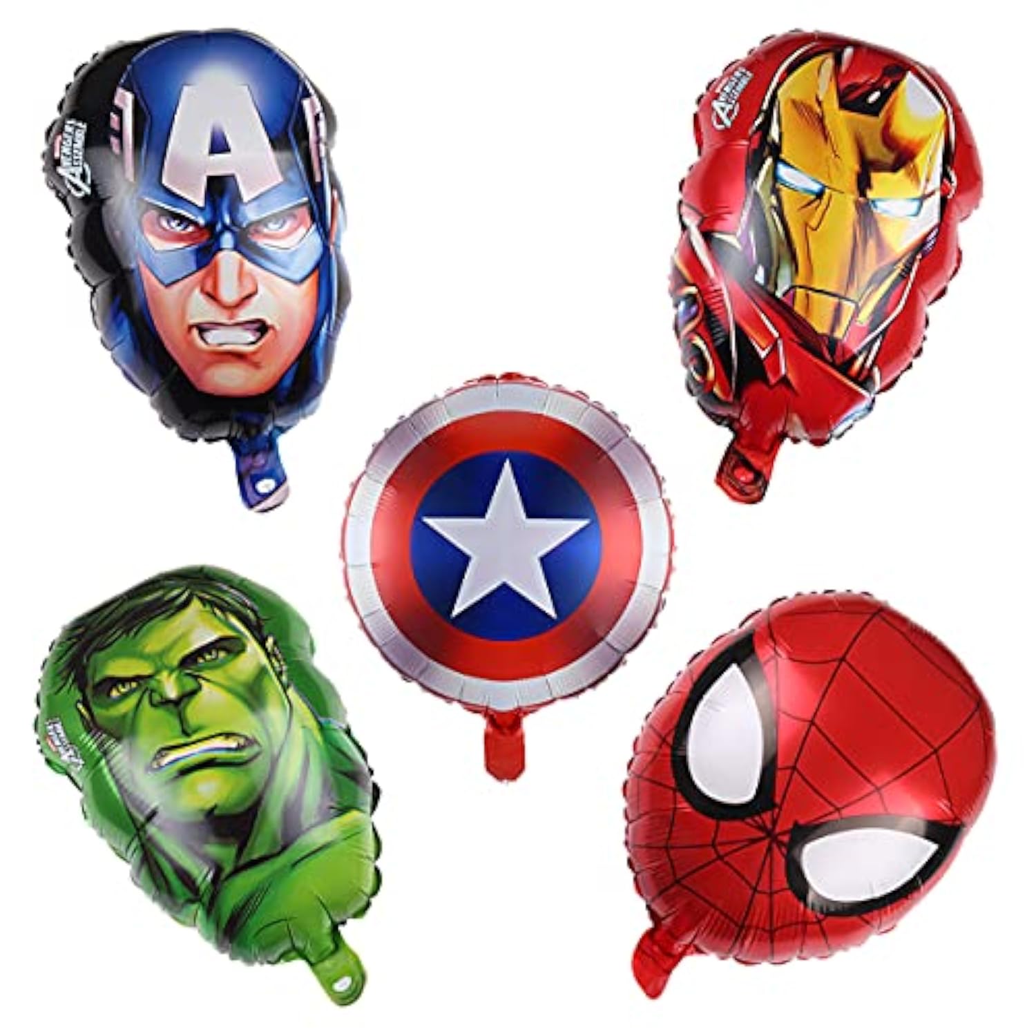 5Pcs Superhero Avengers Aluminum Film Balloons for Birthday Party Supplies