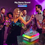 Gifts For Men Women, Cell Phone Stand With Bluetooth Speaker And Light, Portable Lanyard, Cool Tech Gifts For Dad Mom Husband, Unique Birthday Gift Ideas Black