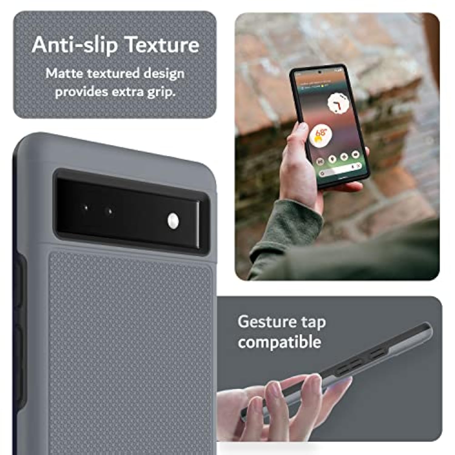 DualShield Grip Designed for Google Pixel 6a Case