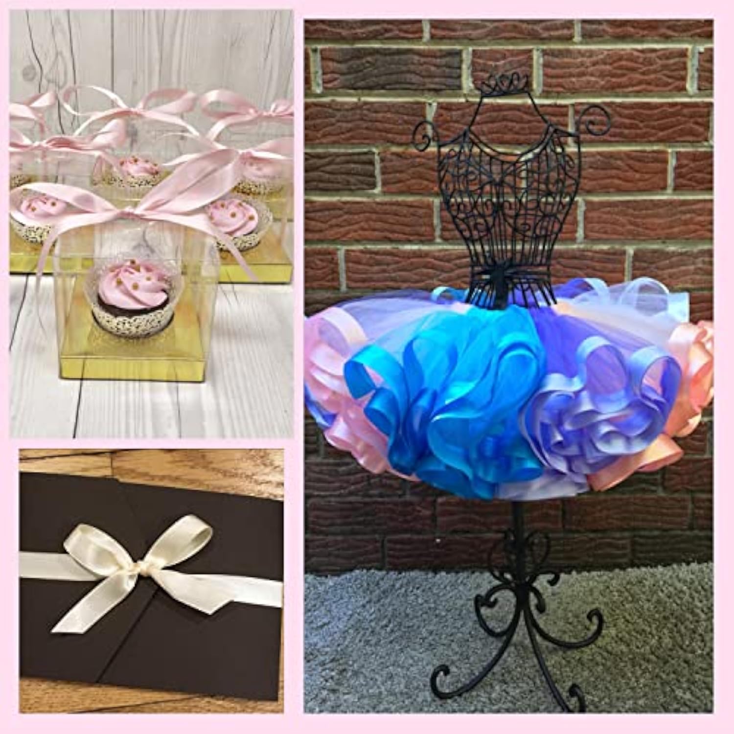 08806/00-250 Double Face Satin Ribbon 1/4" X 100 Yd Red Ribbon For Gif