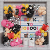 144-Pc Back to School Balloon Arch Kit with Apple and ABC Foil Balloons