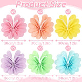 12 Pcs Pastel Tissue Paper Flowers, 12 Inch Handcrafted Paper Flowers For Wedding, Birthday Backdrop, Baby Shower, Classroom, Wall Decor, Butterfly Flower Party Decorations