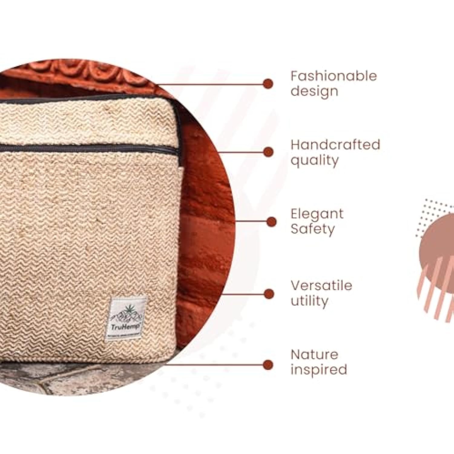 Natural Laptop Sleeve – Durable 14-Inch Laptop Cover With Zipper, Lightweight Water-Resistant Case For Travel & Work