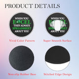 Funny Spreadsheet Round Mouse Pad, When You Excel They Always Spreadsheet About You Mousepad For Desk, Small Mouse Mat With Non-Slip Rubber Base, Work Humor Gifts For Accountant Colleague