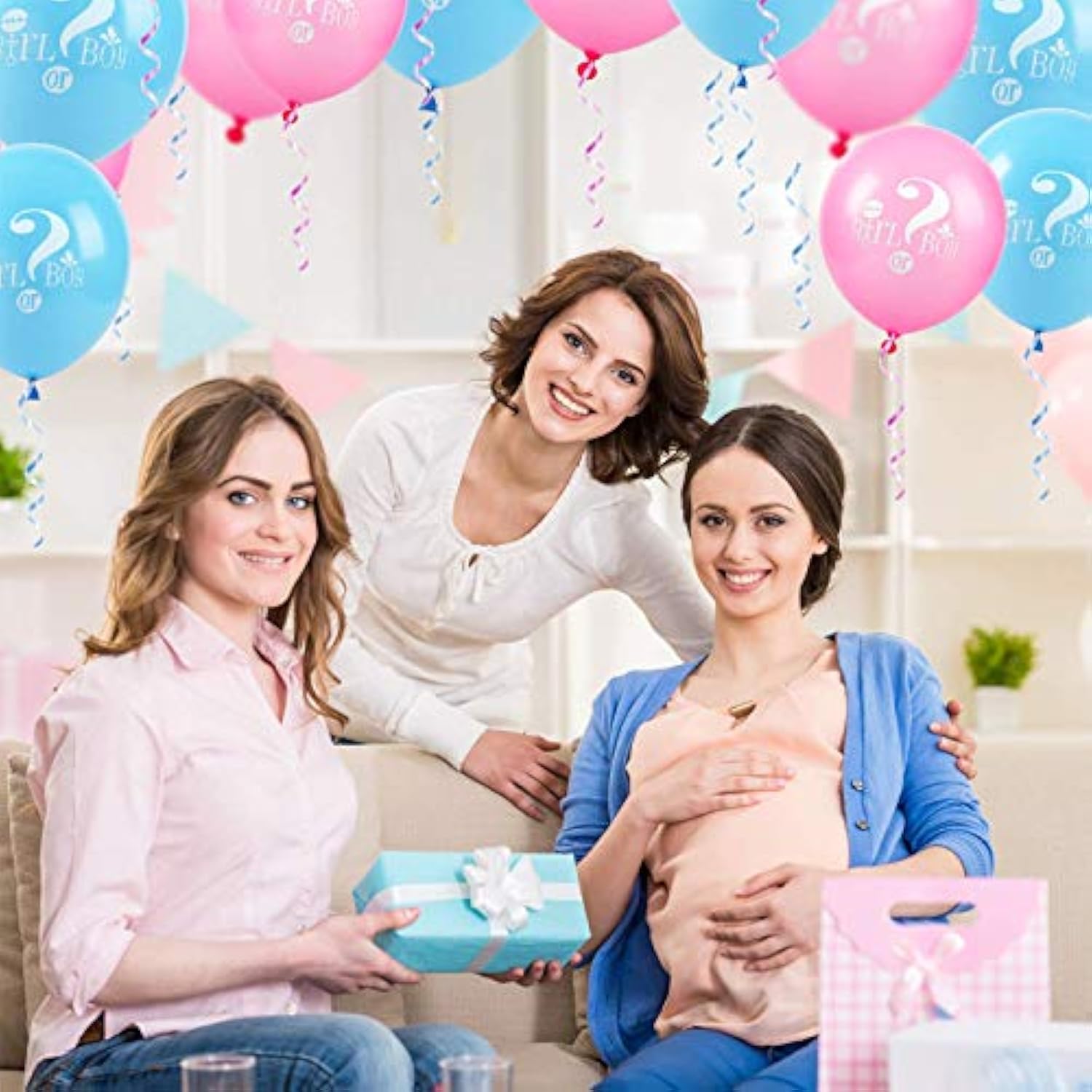 20 Pcs Gender Reveal Balloons Boy Or Girl Letter Balloon 12 Inches Latex Party Balloon For Baby Shower Themed Party Decorations