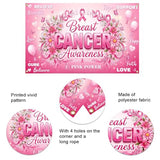 Breast Cancer Awareness Backdrop Banner October Pink Ribbon Breast Cancer Awareness Decorations Background We Wear Pink Love Nourage Breast Cancer Banner Photo Booth Props 70.8 x 43.3 Inch