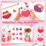 72 Pcs Heart Sticky Notes Valentine'S Day Cute Cartoon Animal Sticky Notes Funny Animal Self Stick Memo Pad For Office Valentine'S Day Favors, 12 Styles