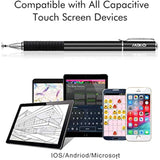2-Pack 2-in-1 Precision Stylus Pens with 6 Replacement Tips for Touch Devices