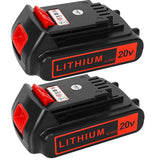 20V 4Ah Replacement Lithium Battery 2-Pack for Black and Decker Cordless Tools
