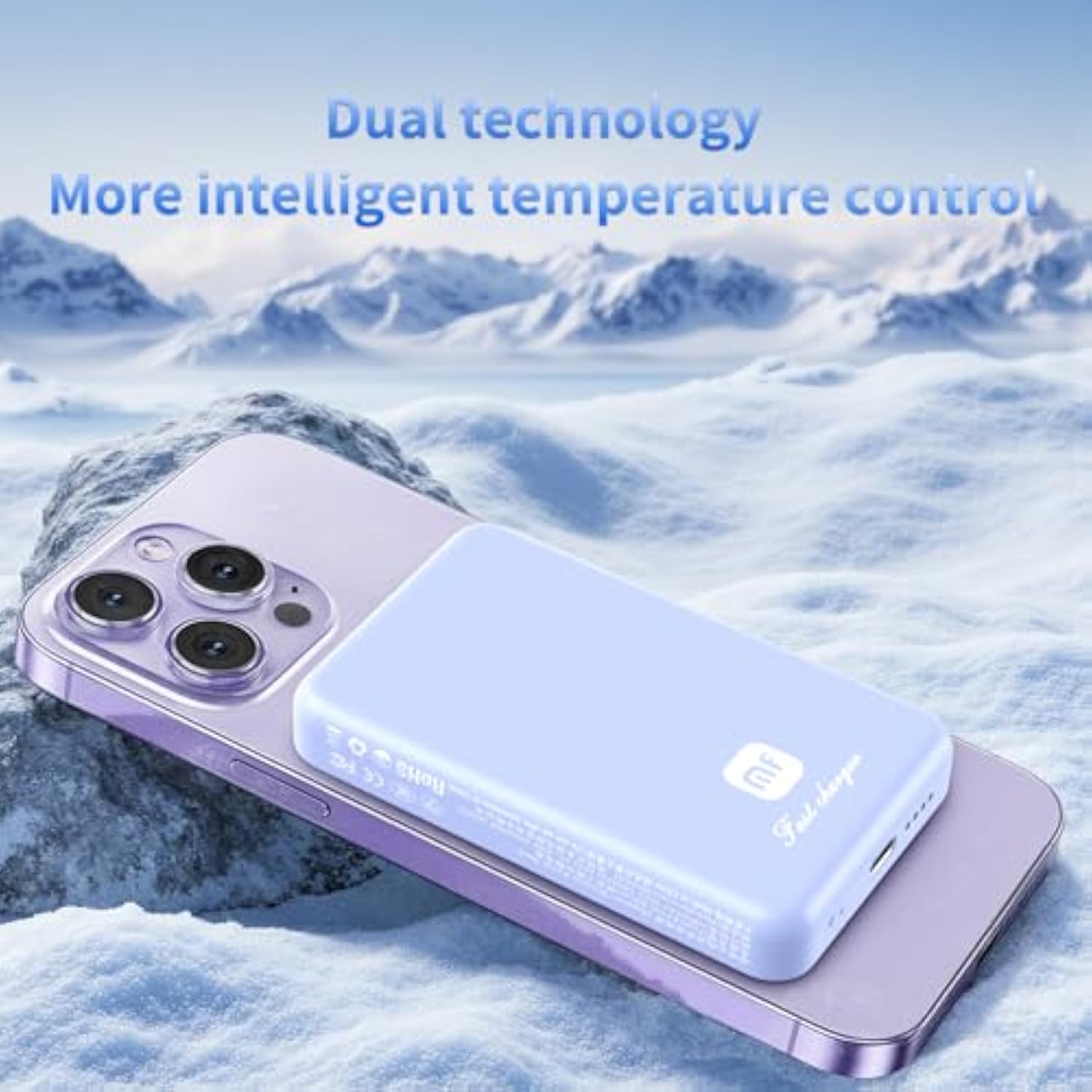 Portable Wireless Charger /5000Mah Power Bank/Ultra-Thin Charger For Iphone/Fast Charging Portable Phone Charger For Travel, Outdoor & Daily Use?Blue
