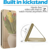 Galaxy S26 Ultra Clear View Mirror Flip Case with Kickstand for Samsung S26 Ultra Phone