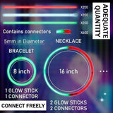 600Pcs Christmas Glow Stick Necklaces and Bracelets Bulk Red Green Party Supplies