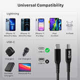 Usb C To Lightning Cable With Mfi Certified, Iphone Fast Charger 6.6Ft Nylon Braided Cable For Iphone 16 Pro Max/Pro/Mini, Iphone 15 Pro Max, Ipad 9, 8, Airpods Pro And More