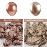 Metallic Rose Gold Balloons, 50 Pcs 12 Inch Rose Gold Metallic Balloon