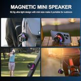 Edifier G200 Magnetic Phone Stand Bluetooth Speaker - Gift Ideas - Small Multifunctional Portable RGB Wireless Speaker with Strong Magnet for Home/Office/Travel/Fridge/Workbench/Car & Anything Metal