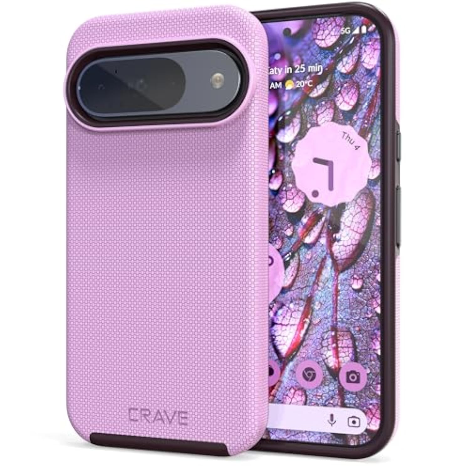 Dual Guard Shockproof Case for Google Pixel 9/9 Pro - Lilac, Dual Layer Protection