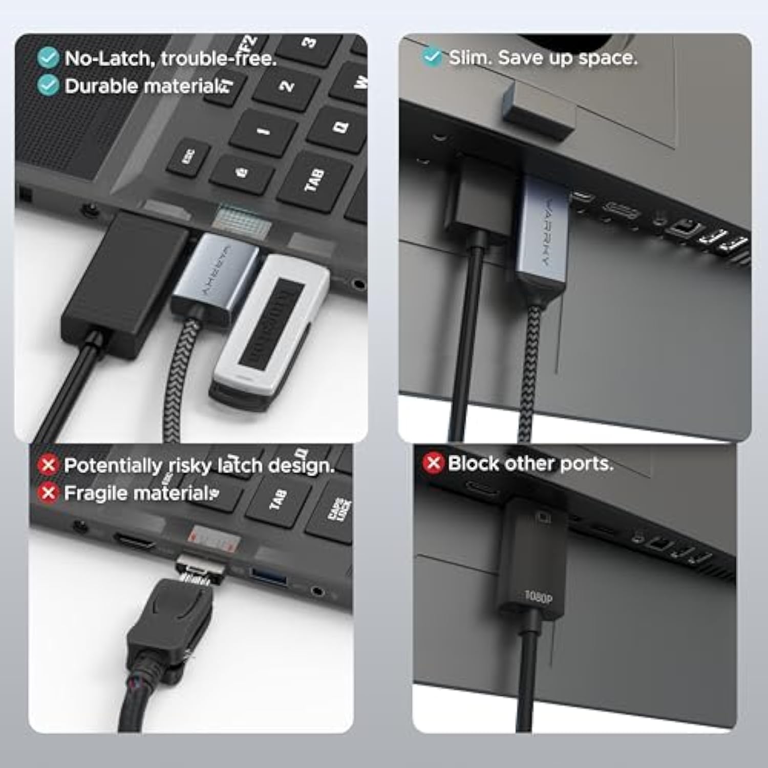 4K Displayport To Hdmi Cable Adapter10Ft, [Aluminum Shell, Nylon Braided] High