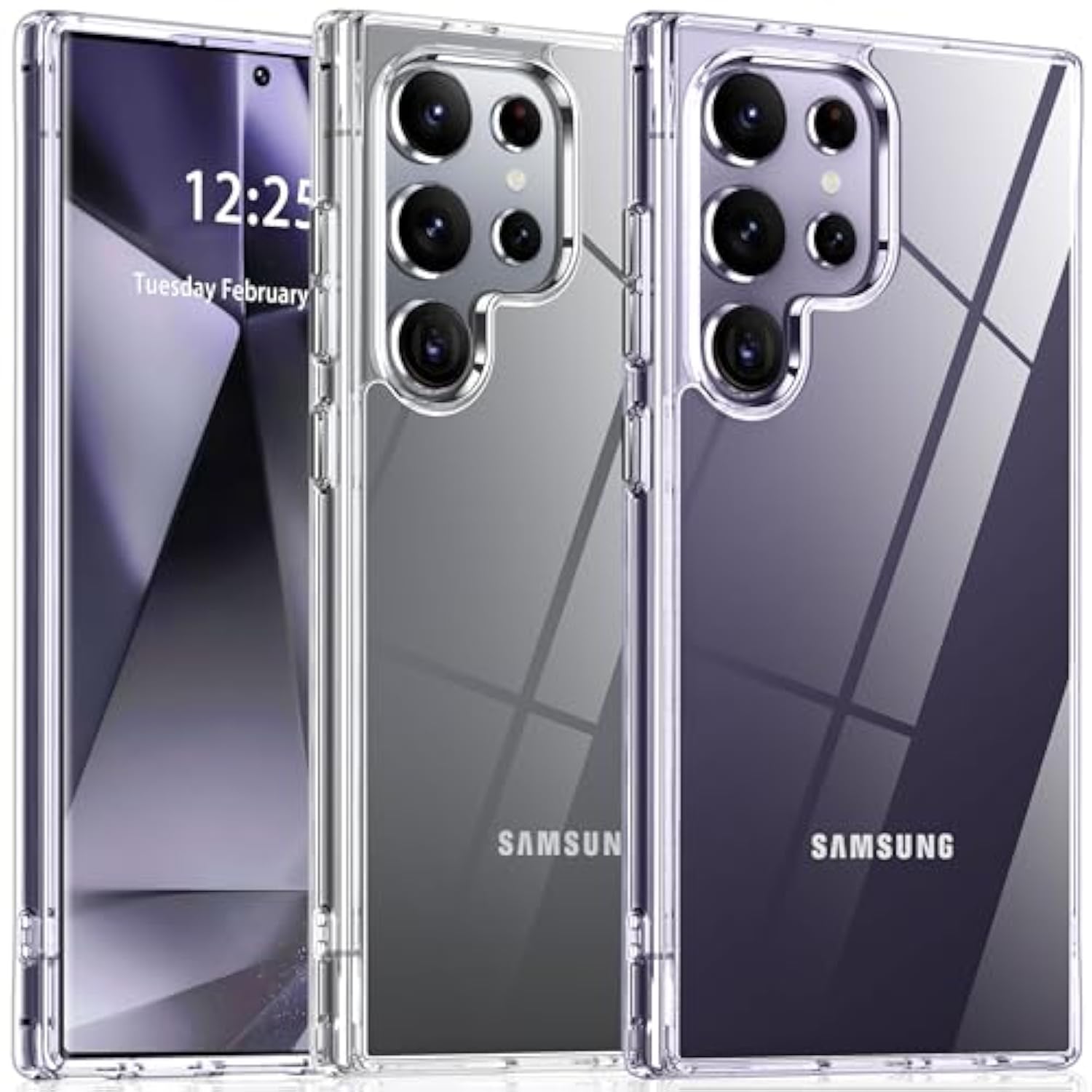 For Samsung Galaxy S24 Ultra Case Clear, [20X Anti-Yellowing] S24 Ultra Phone Case With [Built-In 4 Airbags][10Ft Grade Protection] [Crystal Transparent Slim] Case (Clear)