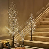 Lighted Branches Brown 32In 200 Warm White Fairy Lights, Lighted Willow Branches With Timer, Dimmer For Home Bedroom Fir