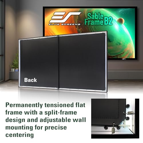 120" Fixed Frame Projector Screen 16:9, 4K/8K UHD CineWhite UHD-B, ISF Certified, UST/Short/Standard Compatible, SB120WH2