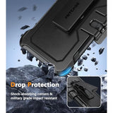 For Samsung Galaxy S24-Fe Case: Dual Layer Military Grade Drop Protection Cell Phone Cover With Belt-Clip Holster | Shockproof Rugged Durable Heavy Duty Protective Bumper Tough (Black)