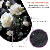 Mouse Pad, Computer Mouse Pad, Portable Office Non-Slip Rubber Base Wireless Mouse Pad, Laptop, Games, Office And Home, La Rose Blanche