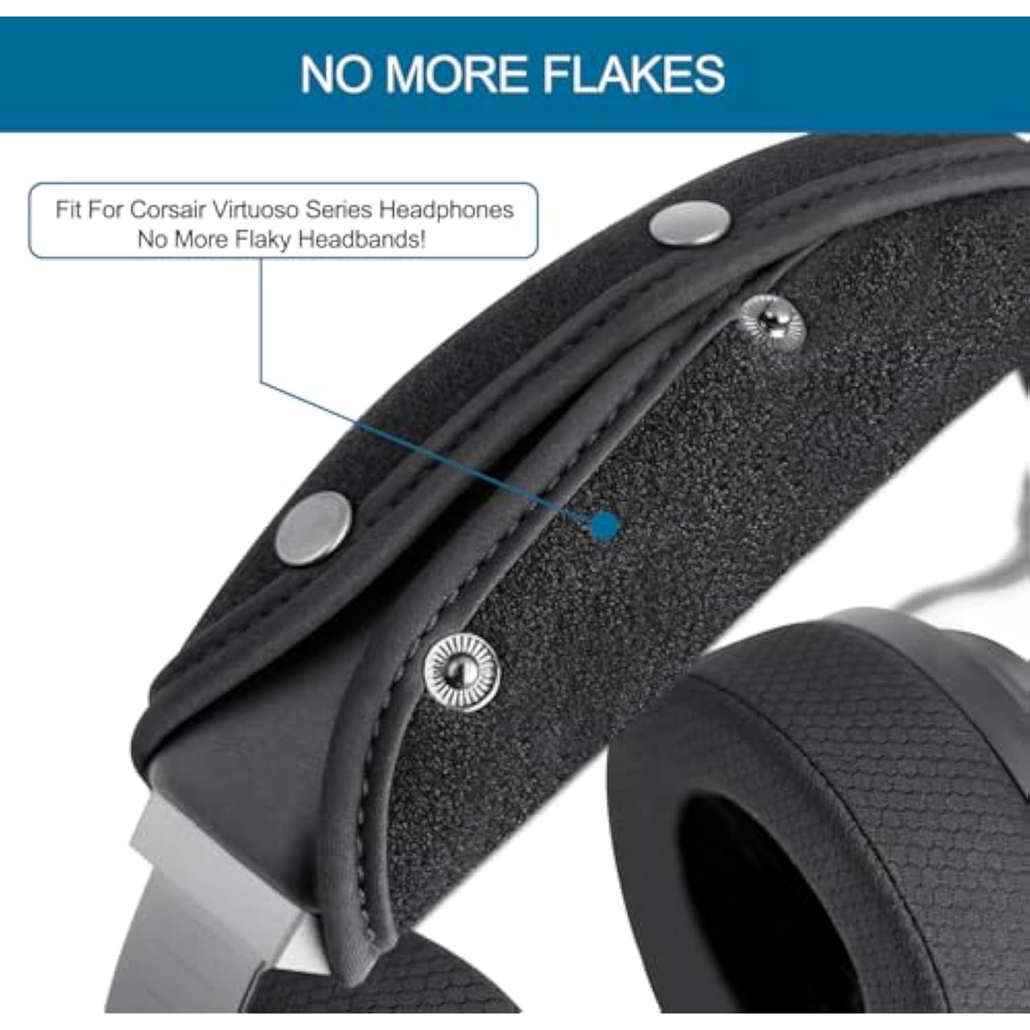 Replacement Ear Pads Cushion And Headband Cover For Corsair Virtuoso Rgb Wireless Se Xt Gaming Headset, Headphones Protector, Easy Installation, Premium Material & Black