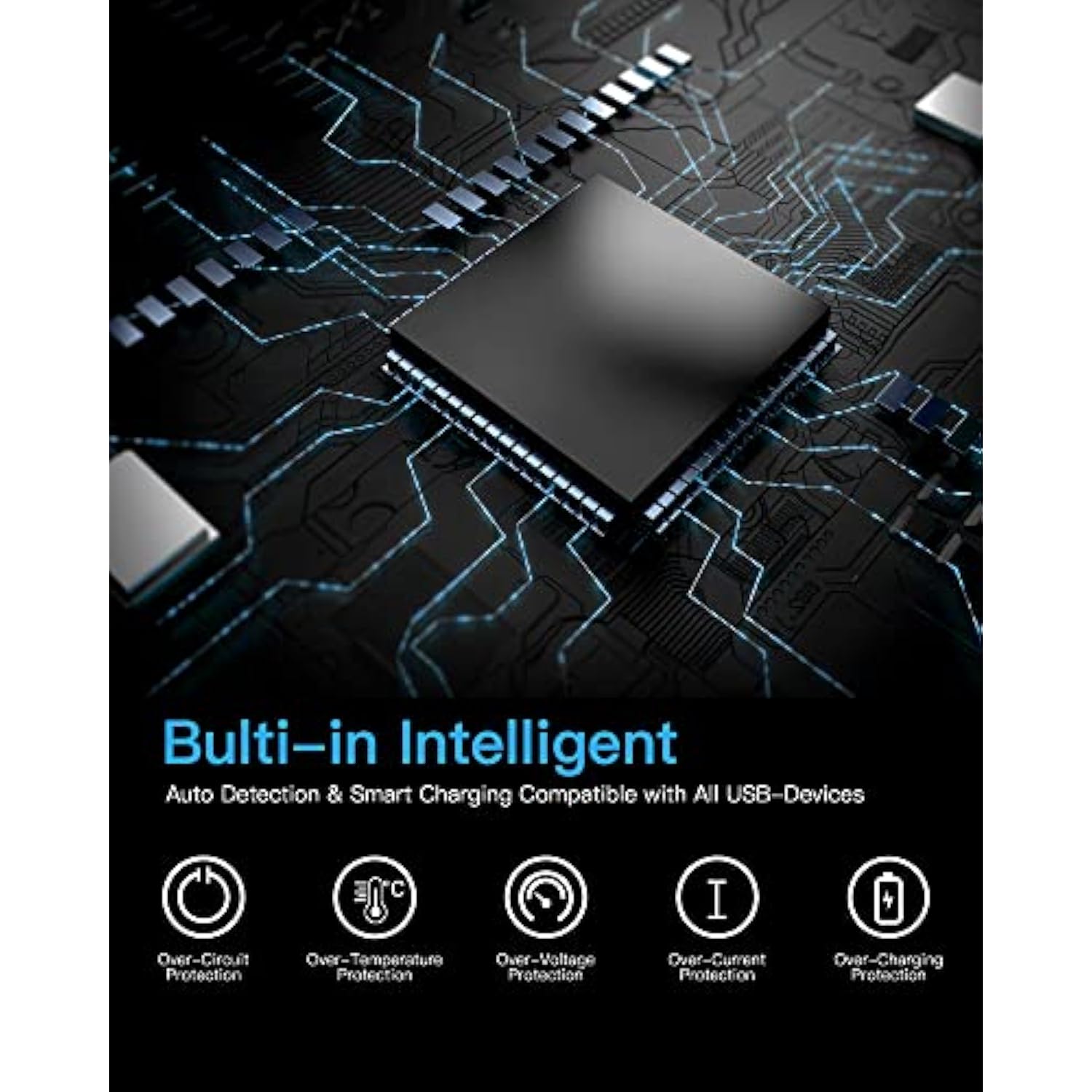 Charging Station For Multiple Devices - 6 Port Fast Charging Station For Iphone Ipad Android And Tablet - Multi Charging Stations - Phone Charging Stations With 6 Mixed Cables Included(Ul Certified)