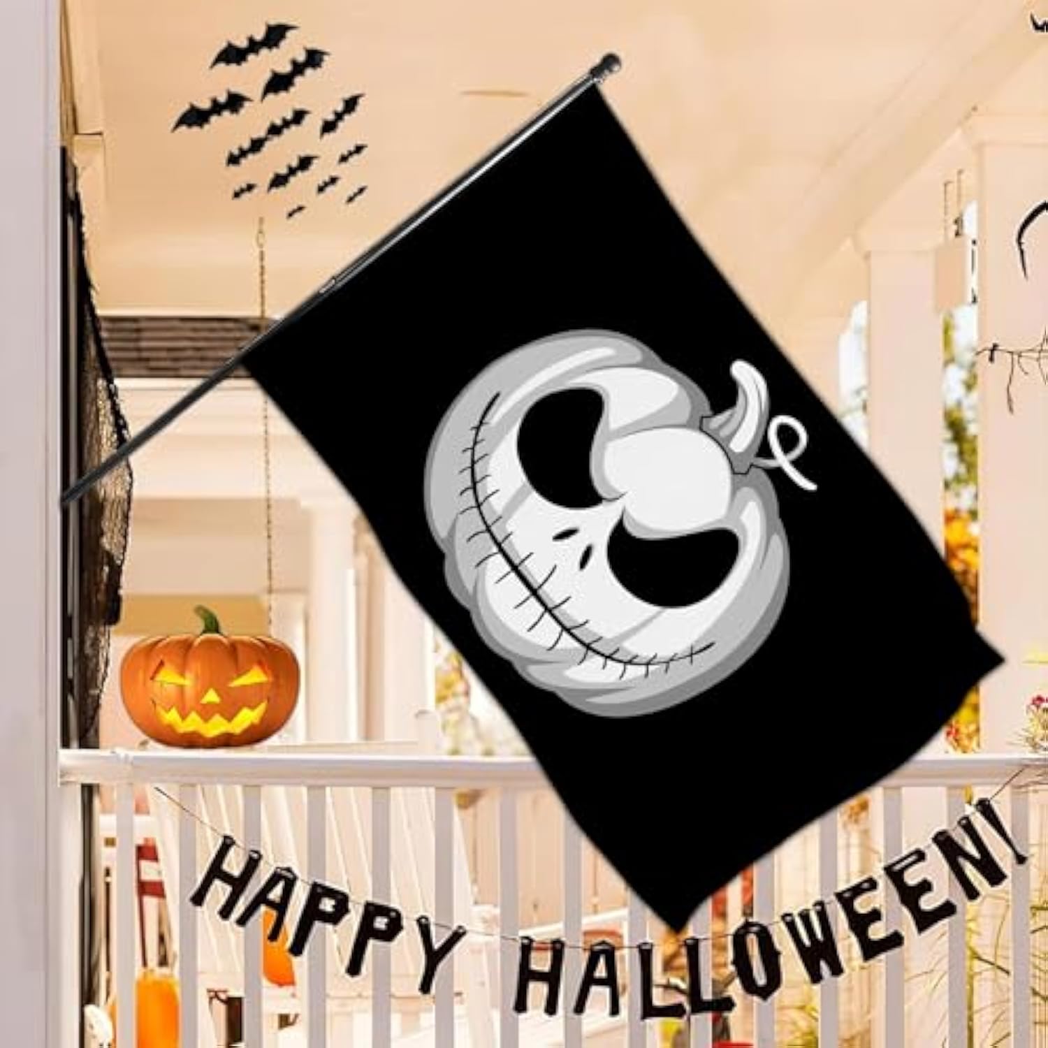 Halloween Flag 3x5 Outdoor Large Scary Pumpkin Double Sided Yard Party Decor Banner