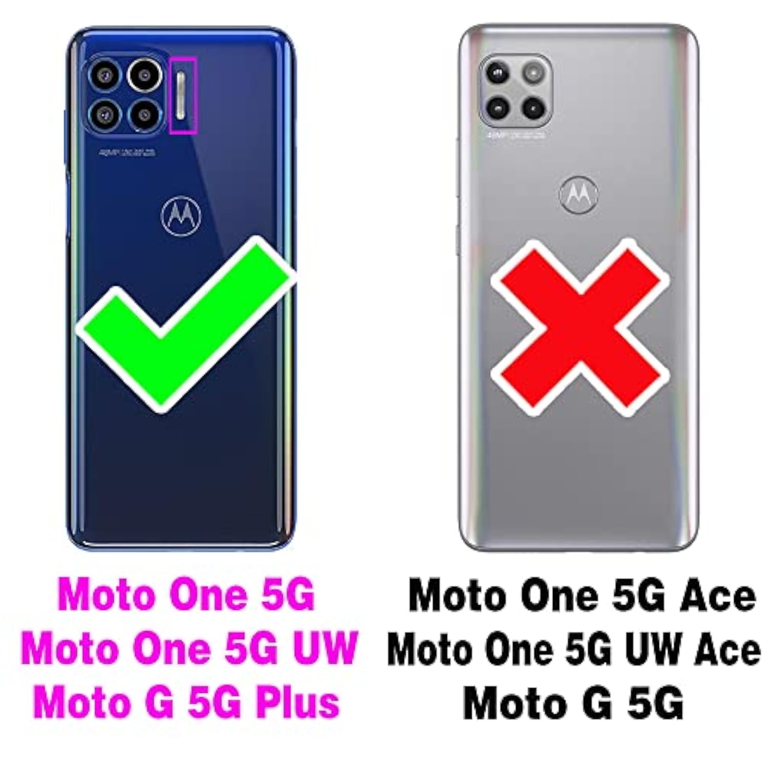 Phone Case For Moto One 5G/One5G Uw/Moto G G5 Plus Hard Cover Shockproof Soft Silicone Bumper Hybrid Three Layer Heavy Duty Grip Rugged Protective Cell Motorola One Lite Xt2075-1 Women Rose Gold