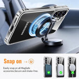 Magnetic For Samsung Galaxy S25 Case Clear [Compatible With Magsafe][Anti-Yellowing][Built-In 4 Airbags][ Grade Protection][Transparent Shockproof Slim] S25 Phone Case (Clear)