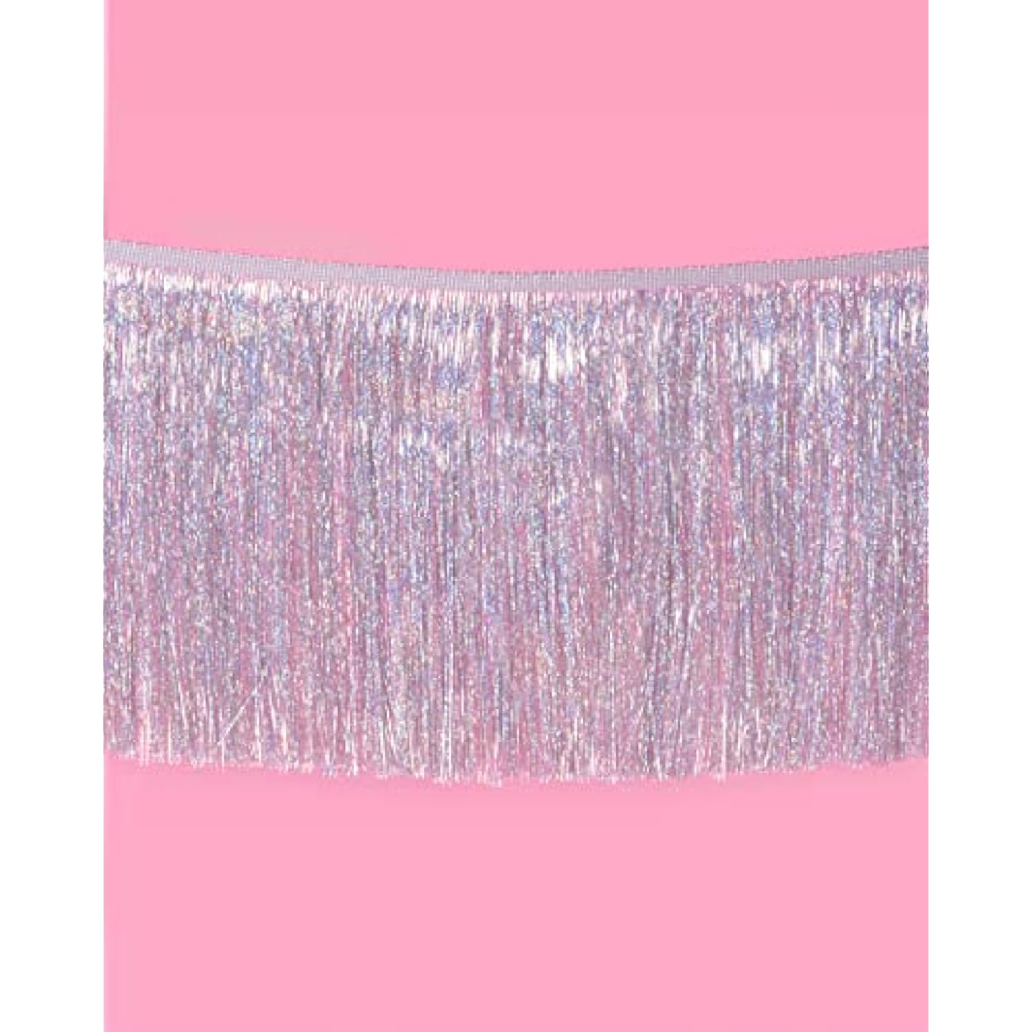 Silver Iridescent Fringe Banner - 5 Ft. | Bachelorette Party Decorations, Birthday Party Decor, 21St Bday Decor, Hbd, Photo Booth Banner Backdrop