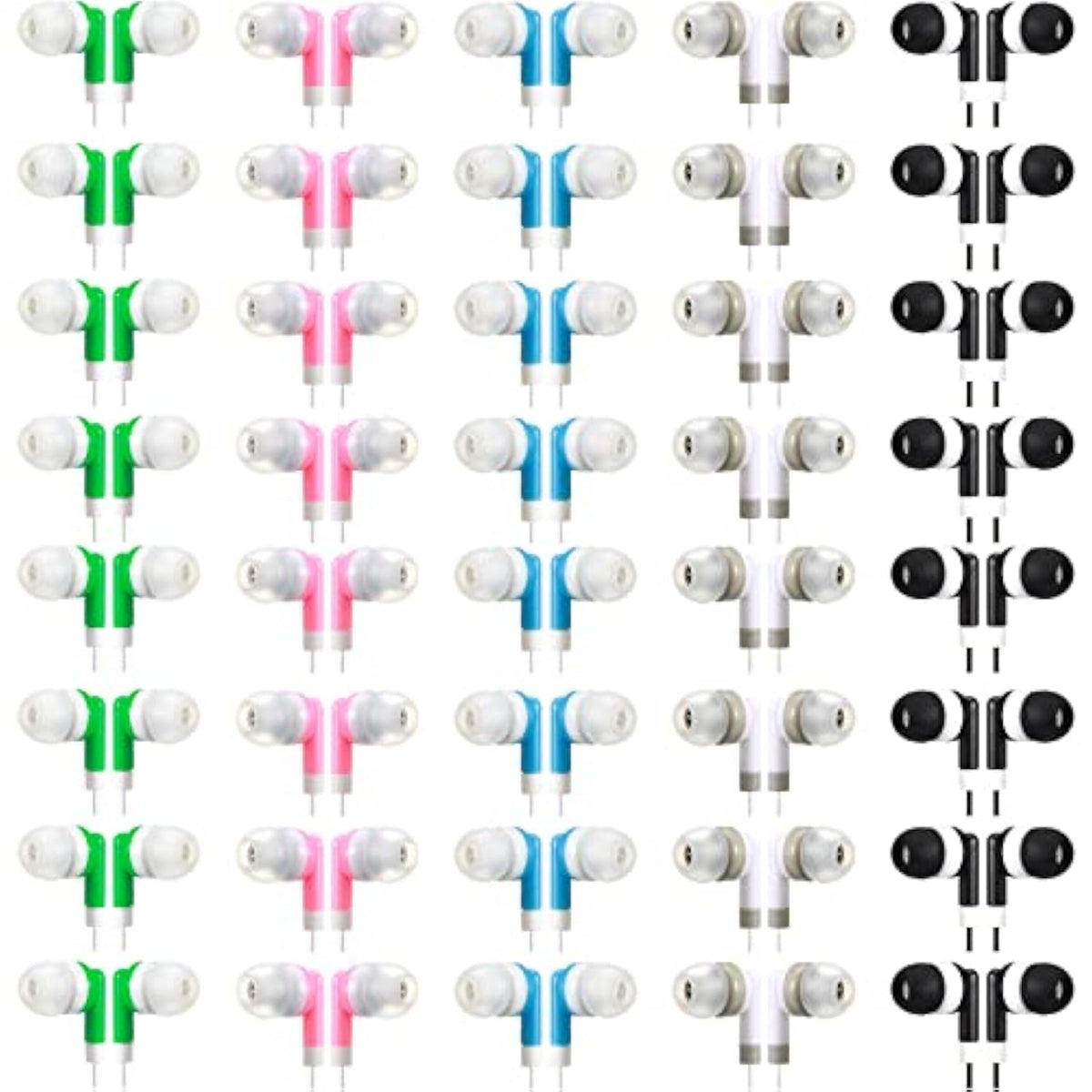 100 Pack Kids Earbuds Wired Earphones Wired Earbuds Multipack Earbuds Earphone