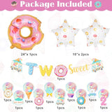 Two Sweet Donut Birthday Decor Kit: 145-Piece Party Supplies