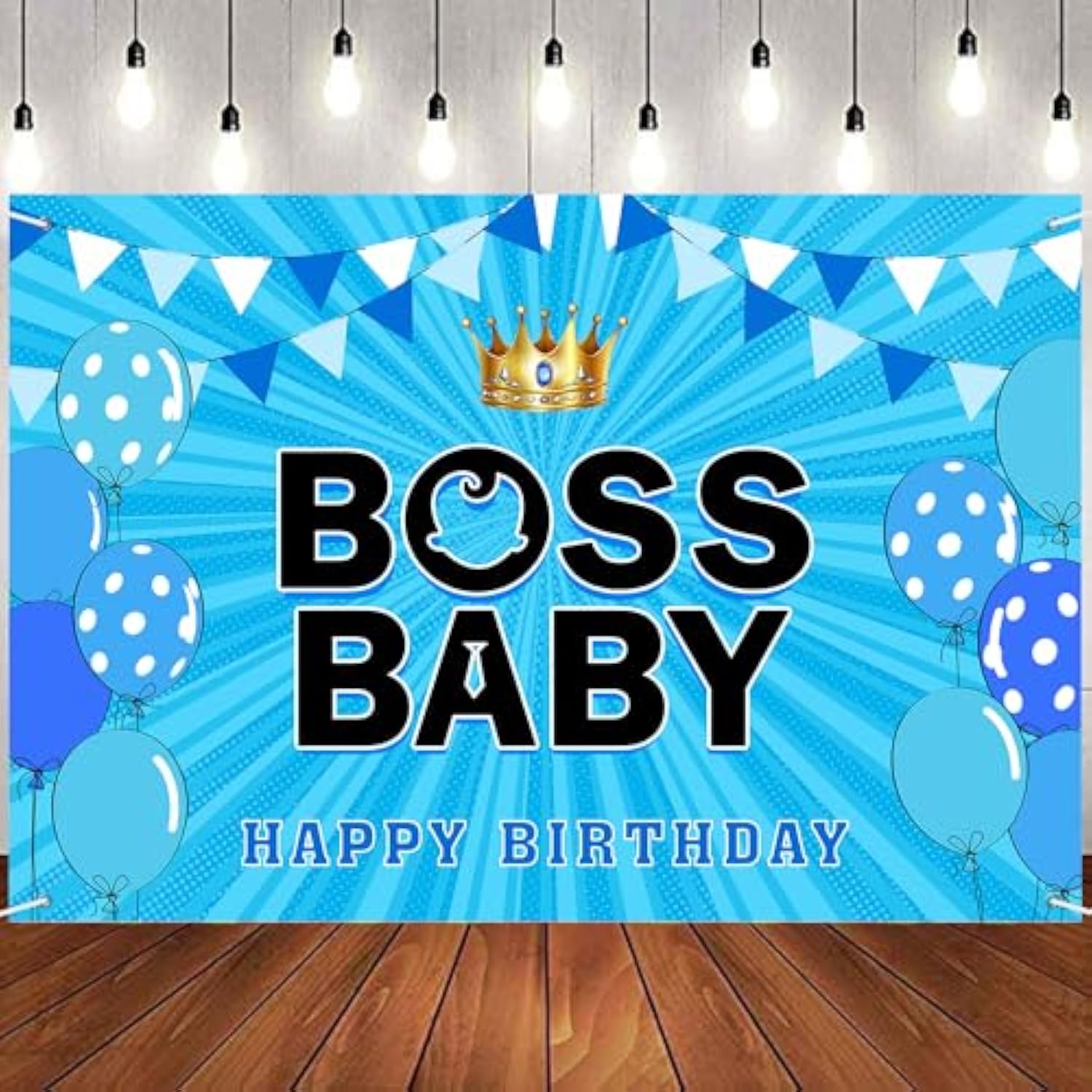 6×4 ft Boss Boy Backdrop for Baby Shower, Gender Reveal & 1st Birthday Photos