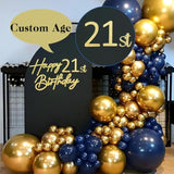 Gold Happy Birthday Felt Sign with 0–9 Numbers — Custom Age Backdrop Decor