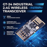1Pcs Gt-24 Digital Wireless Module Industrial Grade 2.4G Nrf24L01+Pa+Lna Module 1100M Long Distance Transceiver Module (Patch Mounting)
