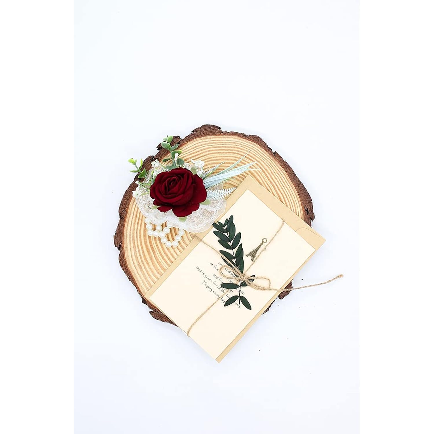 Set Of 6 Burgundy Wedding Wrist Flower Wine Red Floral Wrist Corsage Bridal Rose Leaf Hand Flowers For Bride And Bridesmaid Festival Prom Engagement