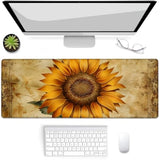Gaming Mouse Pad, Mouse Pad, Desk Mat, Non-Slip Rubber Base Mousepads For Computers Laptop Office School Home Accessories Decor 31.5" X 11.8"?Sunflower