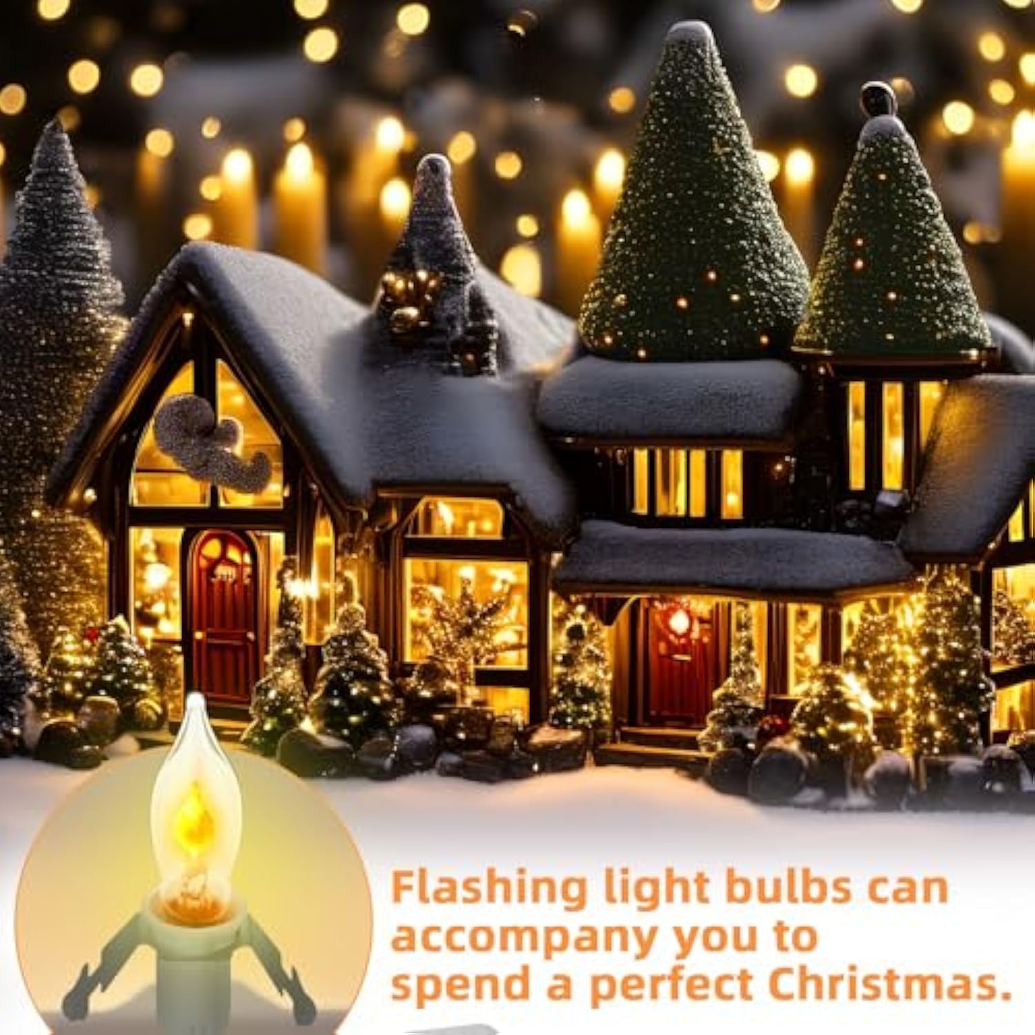 2 Pcs Halloween Accessory Cord With 1 Led Light Bulb 6Ft Cord With On/Off Switch Blow Mold Light For Christmas Village H