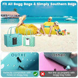 2 Pack Bogg Bag Phone Holder Compatible With All Bogg Bags, Silicone Cell Phone Holder Accessories For Bogg Bag, Black And White Phone Case Holder Insert For Simply Southern