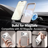 Magnetic For Iphone 17 Pro Max Case, Compatible With Magsafe, [Screen Protector + Camera Lens Protector], Liquid Silicone Anti-Scratch Shockproof Protective Phone Case 6.9 Inch, Stone