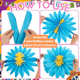 Large Paper Flowers, 20 Inch Tissue Paper Flowers Decorations For Wall, Yellow, Red, Pink, Orange, Blue, And Purple Handcrafted Giant Paper Flowers For Summer Wedding Birthday Wall Decor