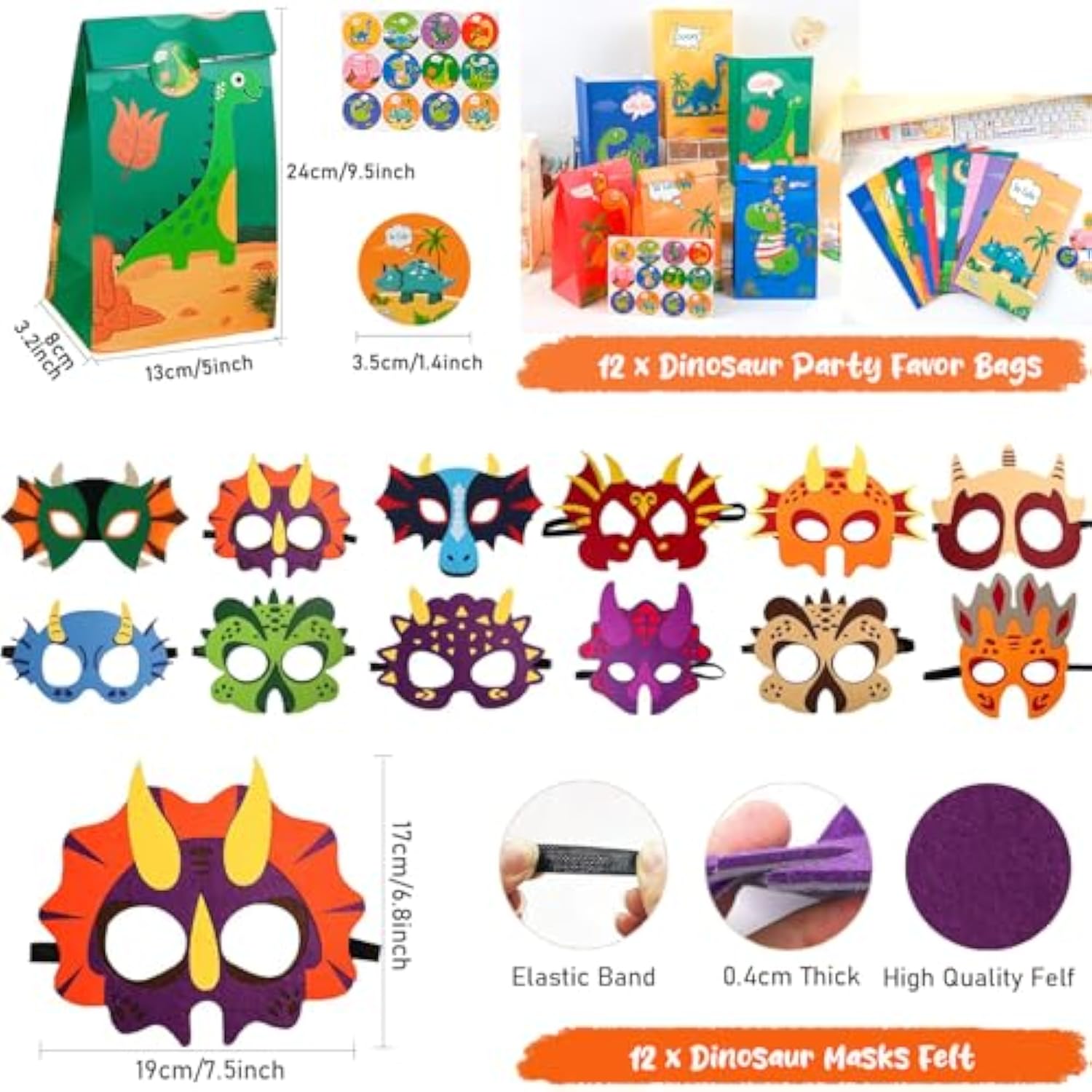 Dinosaur Party Favors For 12 Kids, 10 Styles 204Pcs Dinosaur Birthday Party Supplies, Dinosaur Goodie Bag Stuffers, Dino Birthday Party Favors, Dino Party Favors Gift Bag, Dinosaur Gifts Bags Fillers