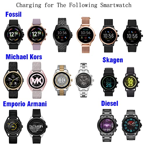 Charging Dock/Stand for Fossil Smartwatch Gen 6/5/5E/4 Garrett,Julianna Carlyle,Sport and for MK MKGO Runway with 5 Ft Cable