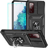 for Galaxy S20 FE 5G Case with Screen Protector: [Military Grade 20ft. Drop Tested] Ring Shockproof Protective Phone Case for -Samsung Galaxy S20 FE